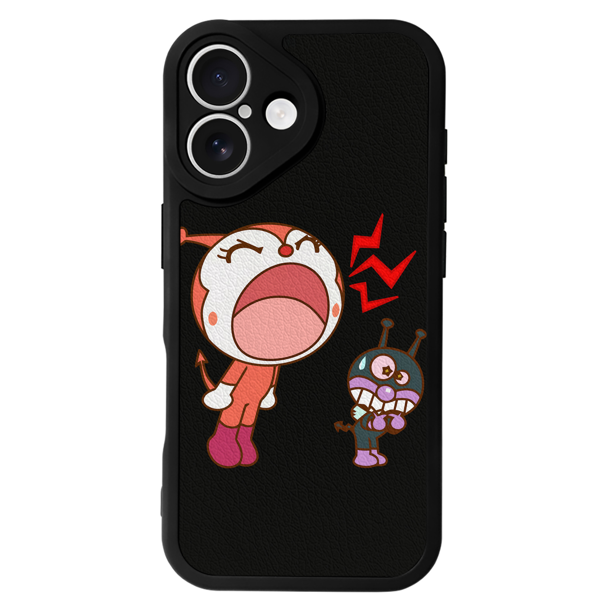 （画像用） アンパンマン Anpanman 【iPhone 16シリーズ対応】シリコンスマホケース（レザー調） 材質：シリコン
